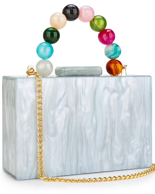 Marble PVC Evening Bag - VOLDRI