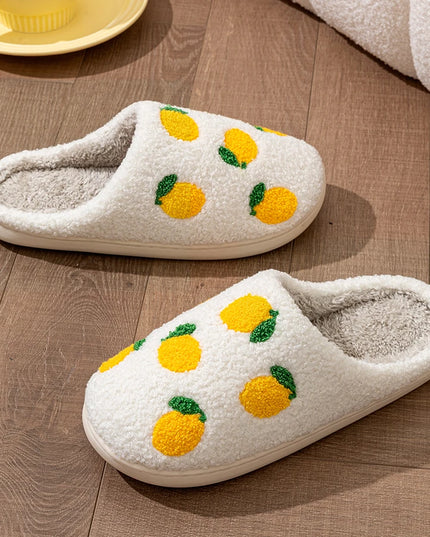 Fruit Slip Flat Cotton Shoes