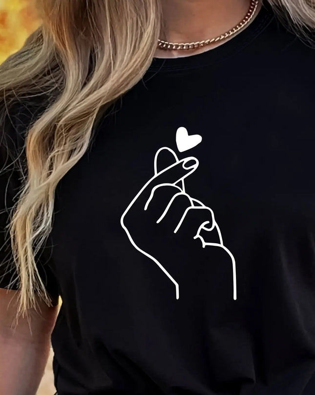 Cute Print Crew Neck T-Shirt