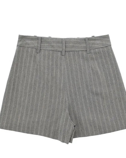 Vintage Casual Striped Shorts - VOLDRI