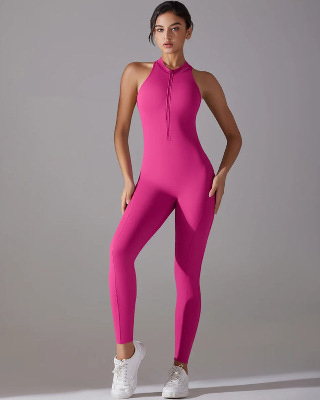 Hollow Scrunch Sporty Jumpsuit