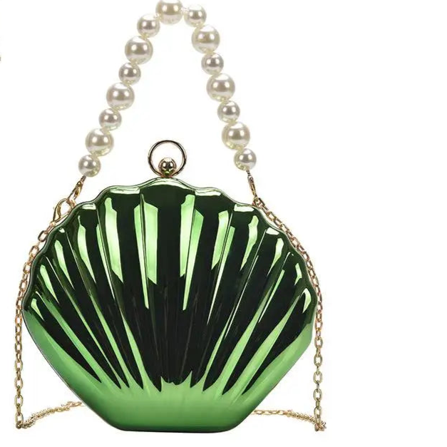 Acrylic Shell Shaped Evening Clutch - VOLDRI