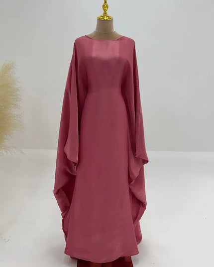 Satin Khimar Abaya