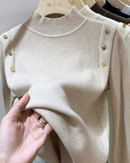 Knitted Turtleneck Sweater  Tops - VOLDRI