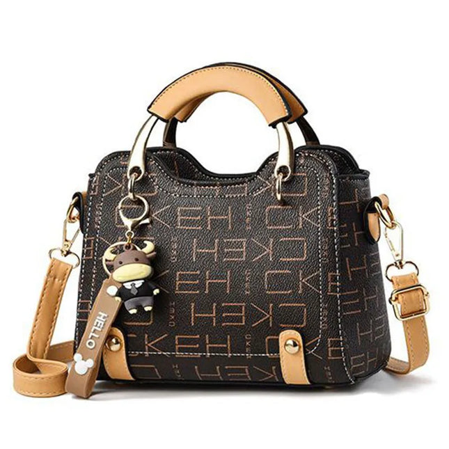 Leather Printed Monogram  Bag