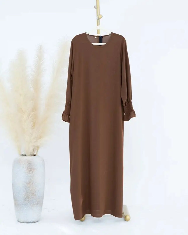 Solid Modest Inner Abaya  Dress