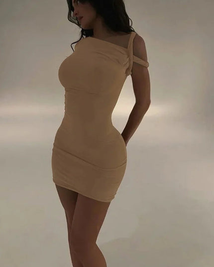 Strap Body-shaping Mini Dress - VOLDRI