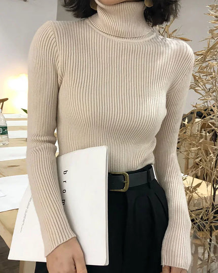 Turtleneck Knitted Sweater - VOLDRI