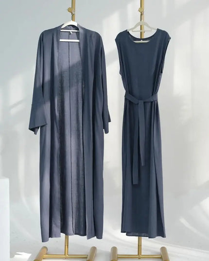 Cotton  Kimono Open Abaya