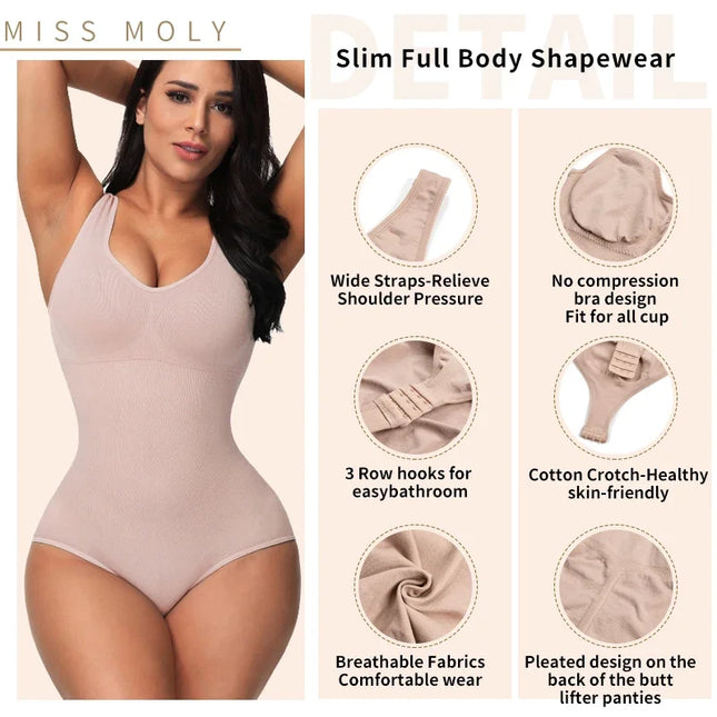 Shapewear Bodysuit Tank Tops - VOLDRI