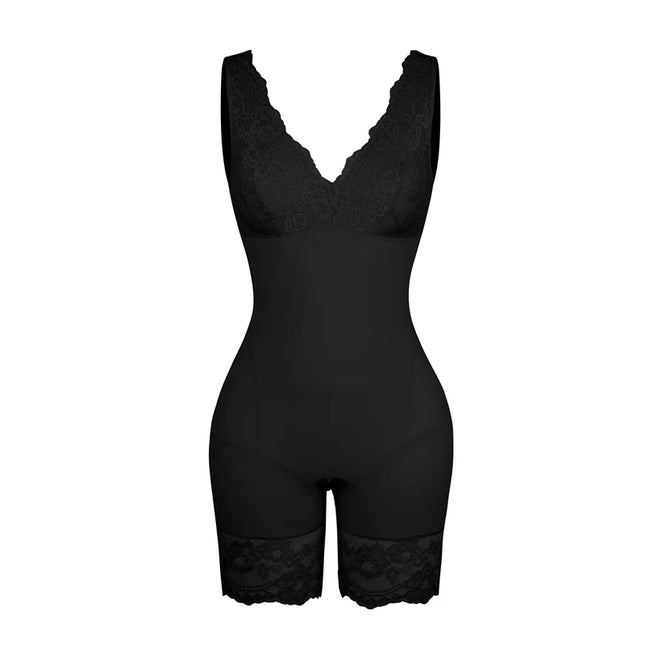 Full Body Shapewear V Neck Bodysuit - VOLDRI