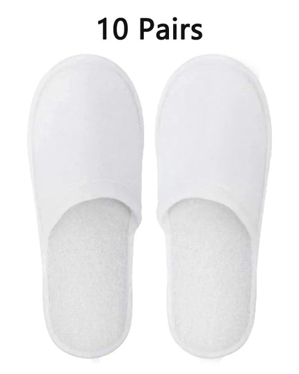 Plush Closed-toe Disposable Slippers