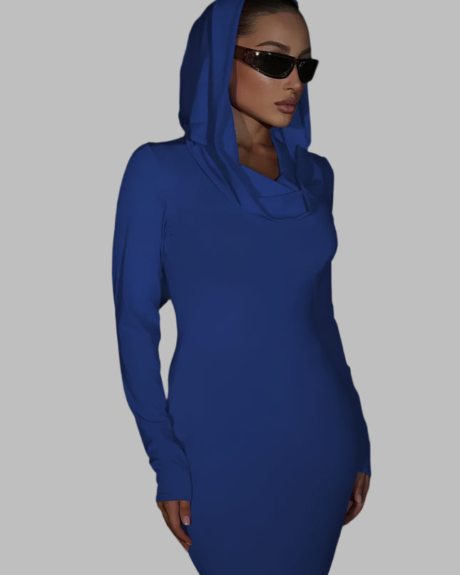 Bodycon Color Basic Long Dress - VOLDRI