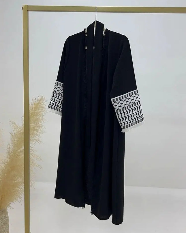 Embroidery Modest Kimono Abaya