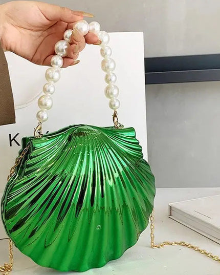 Acrylic Shell Shaped Evening Clutch - VOLDRI