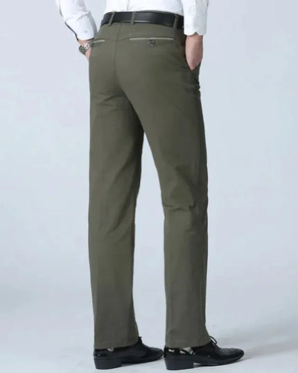 Voldri Men's Casual Cotton Suit Pants - Classic Stretch Trousers -   | Stylish & Elegant Fashion by Voldri