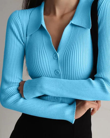 Sexy POLO Neck Sweater - VOLDRI