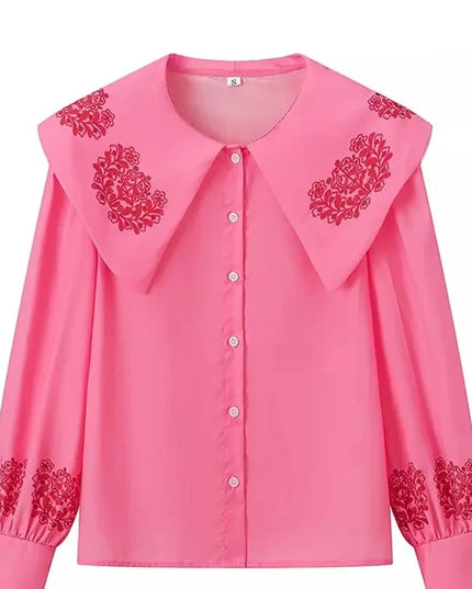 Vintage  Embroidery  Shirts - VOLDRI