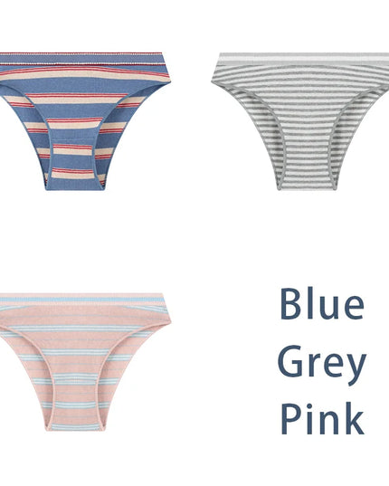 3PCS/Set  Striped Panties Underwear - VOLDRI