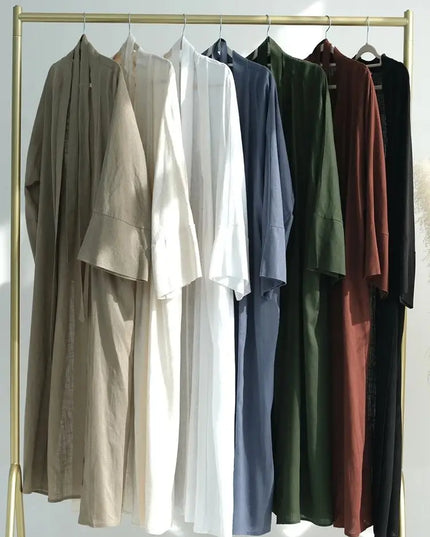 Cotton  Kimono Open Abaya