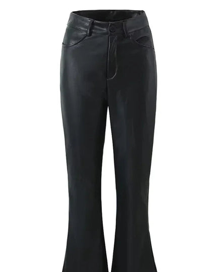 Casual X-shape Leather Pants - VOLDRI