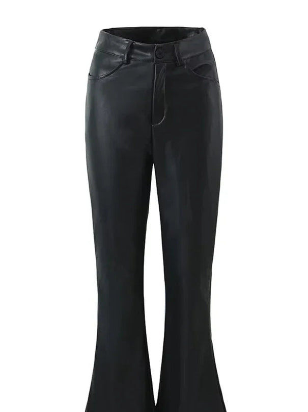 Casual X-shape Leather Pants - VOLDRI