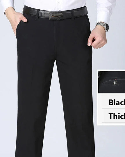 Voldri 100% Cotton Men's Casual Trousers - High Waist, Straight Fit -   | Stylish & Elegant Fashion by Voldri