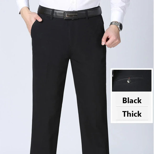 Voldri 100% Cotton Men's Casual Trousers - High Waist, Straight Fit -   | Stylish & Elegant Fashion by Voldri