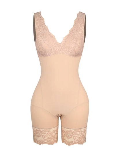 Full Body Shapewear V Neck Bodysuit - VOLDRI