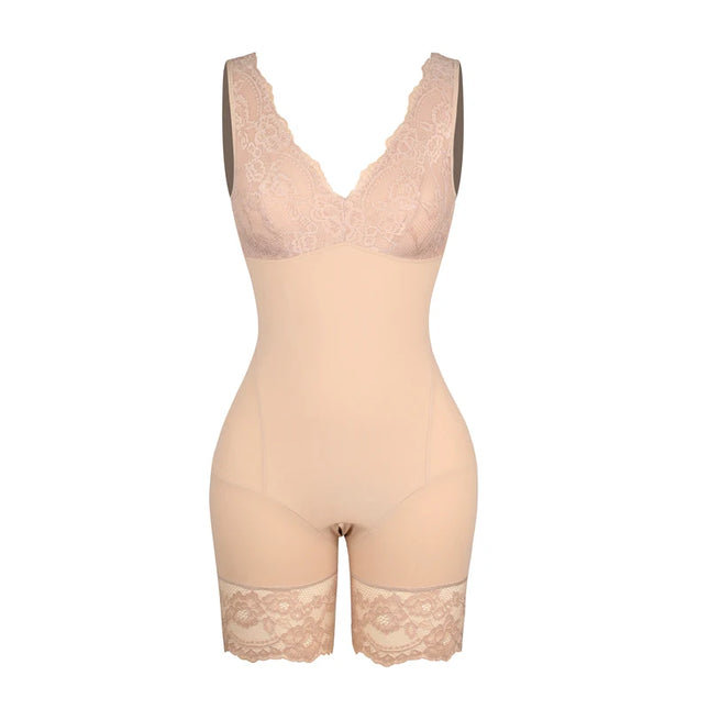 Full Body Shapewear V Neck Bodysuit - VOLDRI