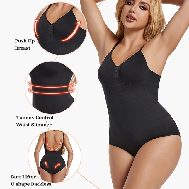 U-Shape Backless Bodysuit Shapewear - VOLDRI