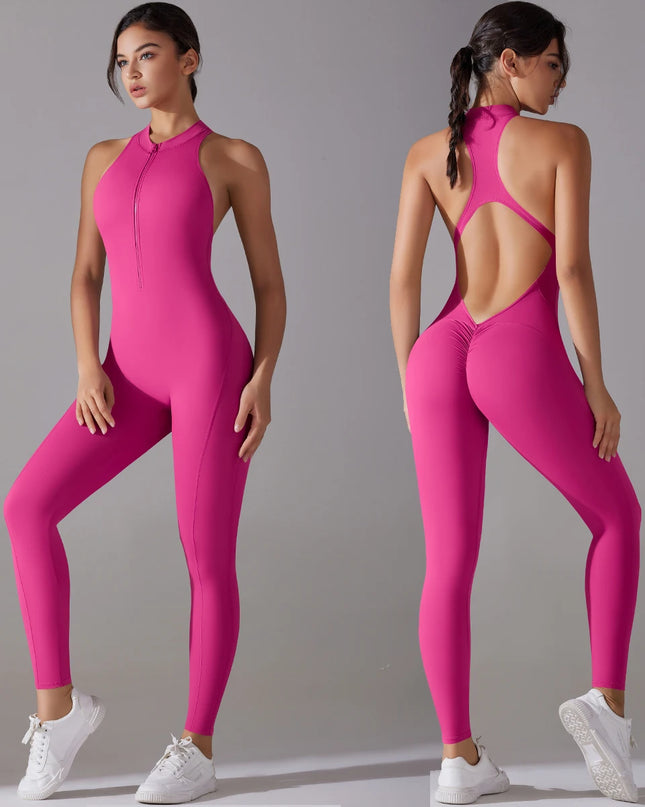 Hollow Scrunch Sporty Jumpsuit