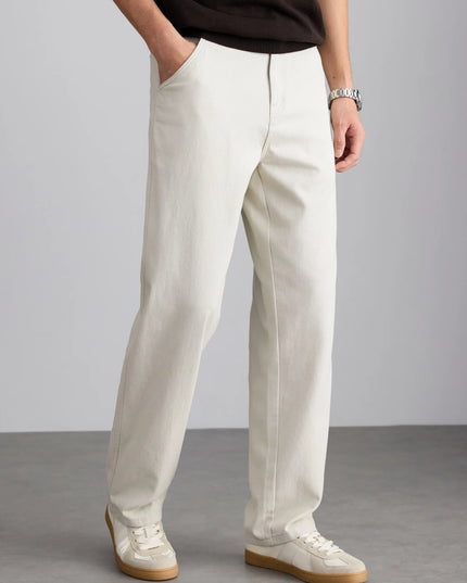 2026 Summer Brand Clothing Men's Lightweight Straight Business Casual Pants 100% High Quality Twill thin trousers classic style -   | Stylish & Elegant Fashion by Voldri