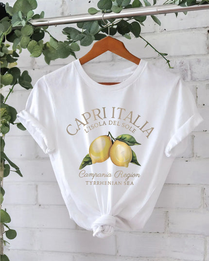 Casual Lemon Print T-shirt