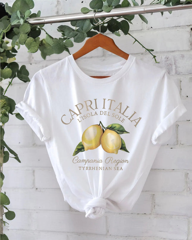 Casual Lemon Print T-shirt