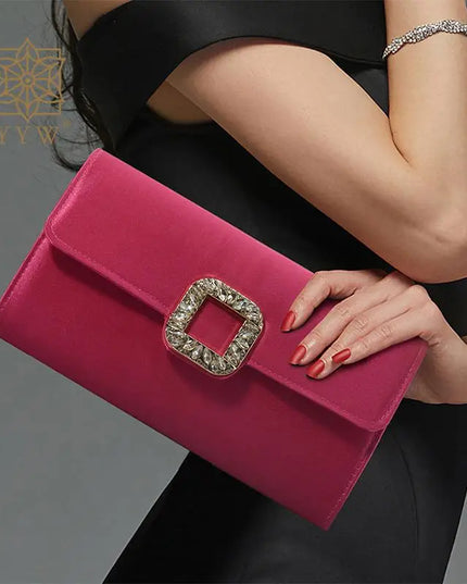 Satin Envelope Clutch Handbag - VOLDRI