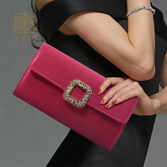 Satin Envelope Clutch Handbag - VOLDRI