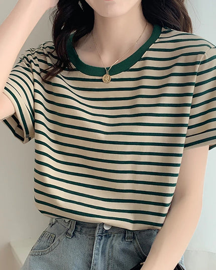 Casual Striped Tshirt - VOLDRI