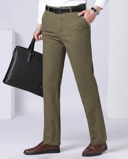 Voldri Men's 100% Cotton Business Pants - Quick-Drying, Office-Ready -   | Stylish & Elegant Fashion by Voldri