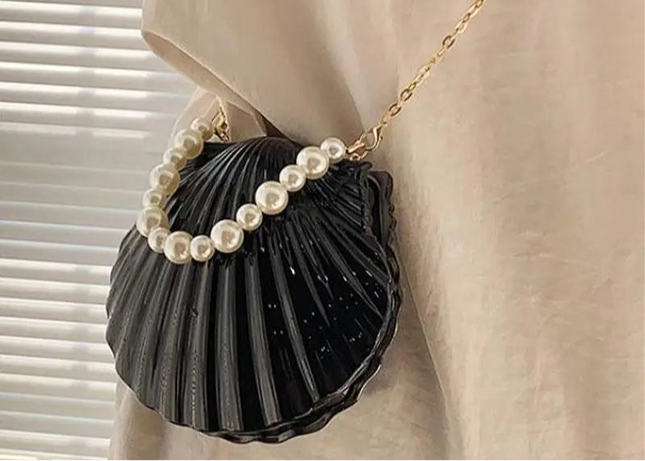 Acrylic Shell Shaped Evening Clutch - VOLDRI