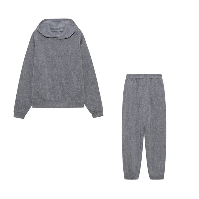 Sweater Pants Two-piece Cap Suit