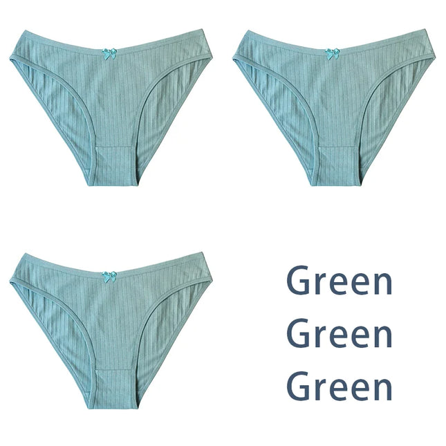 3PCS/Set  Comfort Briefs Bow Underpants - VOLDRI