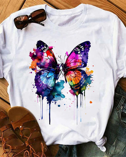 Butterfly Tree Print T-Shirt