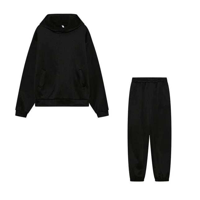 Sweater Pants Two-piece Cap Suit