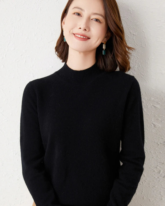 Slim Turtleneck Sweater Top - VOLDRI