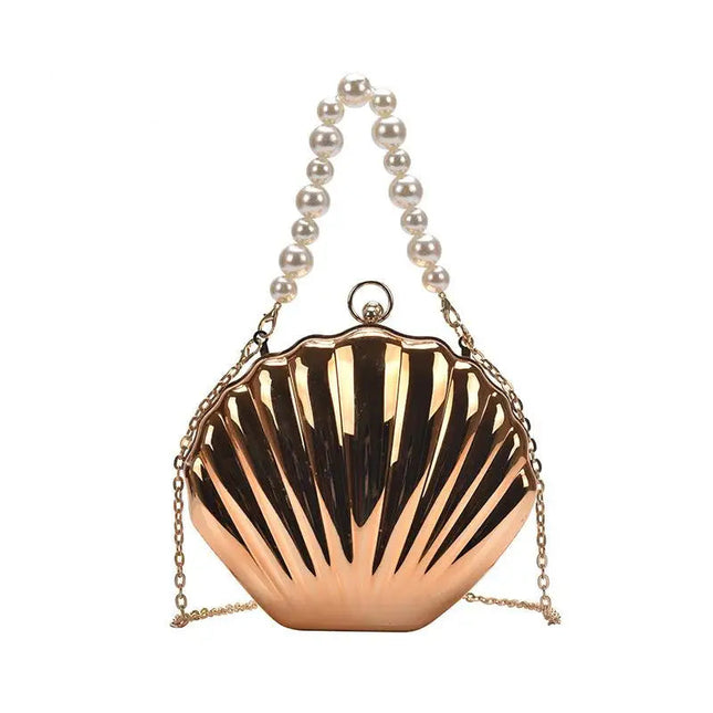 Acrylic Shell Shaped Evening Clutch - VOLDRI