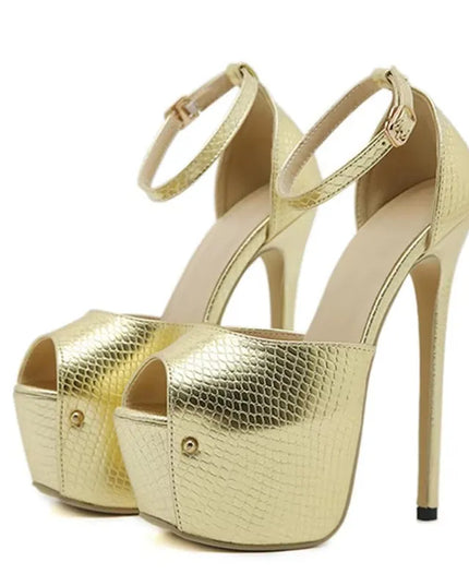 Peep Toe Extreme High Heels - VOLDRI