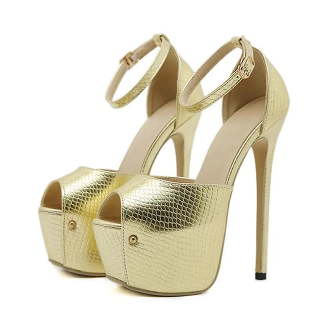 Peep Toe Extreme High Heels - VOLDRI