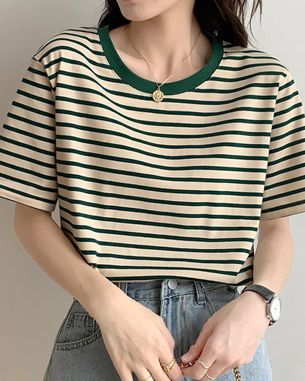 Casual Striped Tshirt - VOLDRI