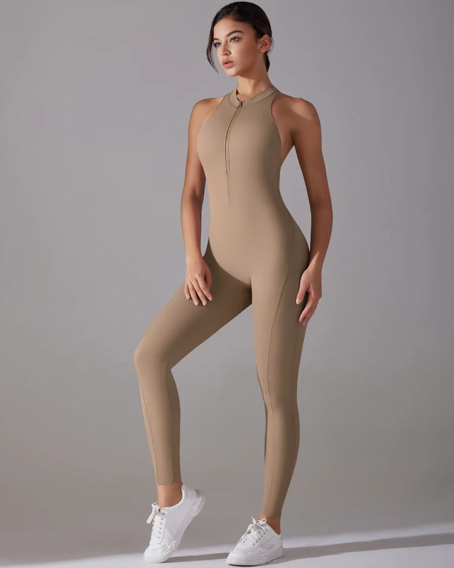 Hollow Scrunch Sporty Jumpsuit